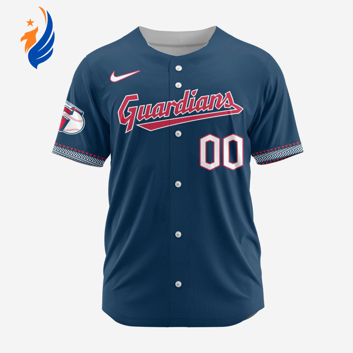 MLB Cleveland Guardians Personalized Alternate Design Concept Baseball Jersey 2402 - Bafud T-Shirts, Hoodie,... (Image 1)