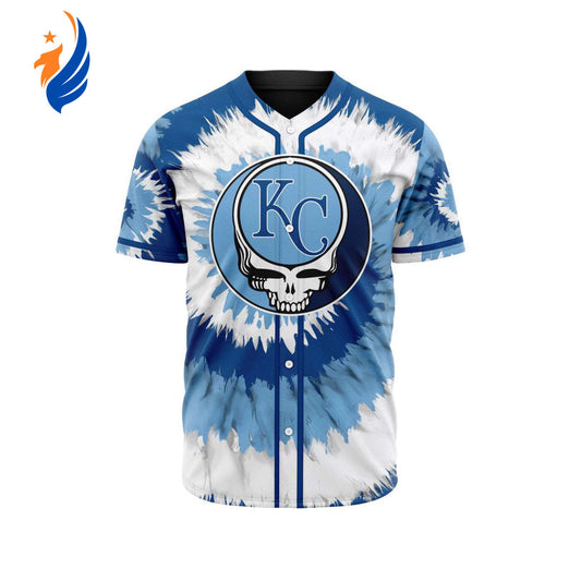 MLB Kansas City Royals Special Grateful Dead Design Baseball Jersey Gift for Men Women - Bafud T-Shirts,... (Image 1)