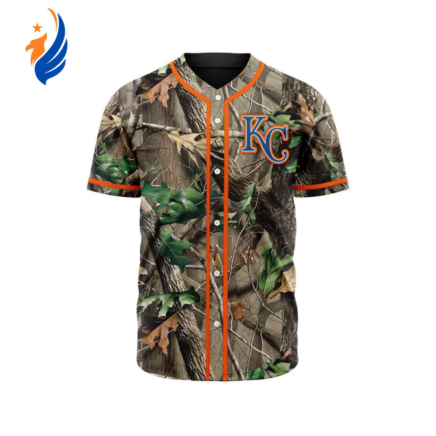 MLB Kansas City Royals Special Realtree Camo Hunting Baseball Jersey Gift for Men Women - Bafud T-Shirts,... (Image 1)