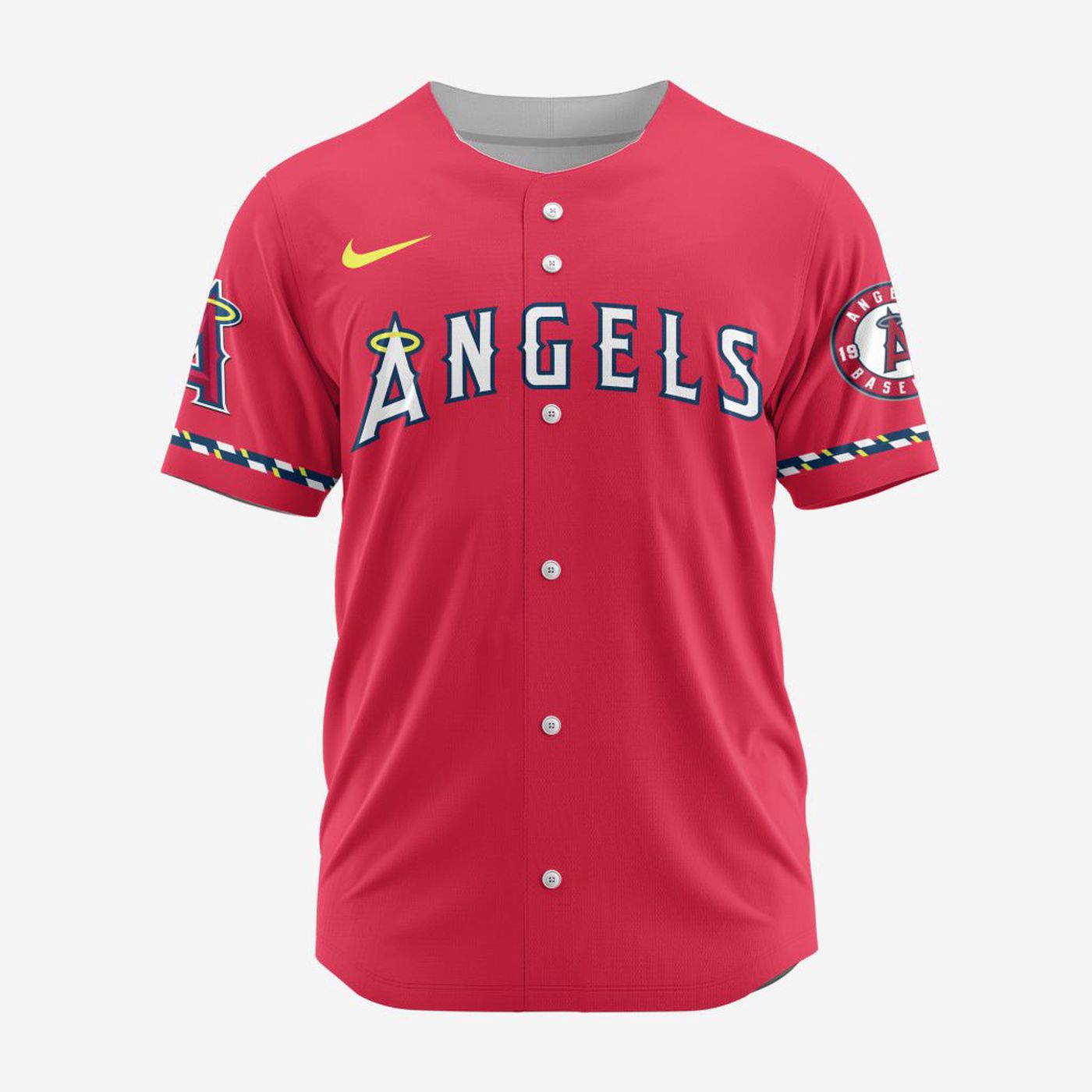 MLB Los Angeles Angels Personalized Alternate Design Concept Baseball Jersey 2402 - Bafud T-Shirts, Hoodie,... (Image 2)