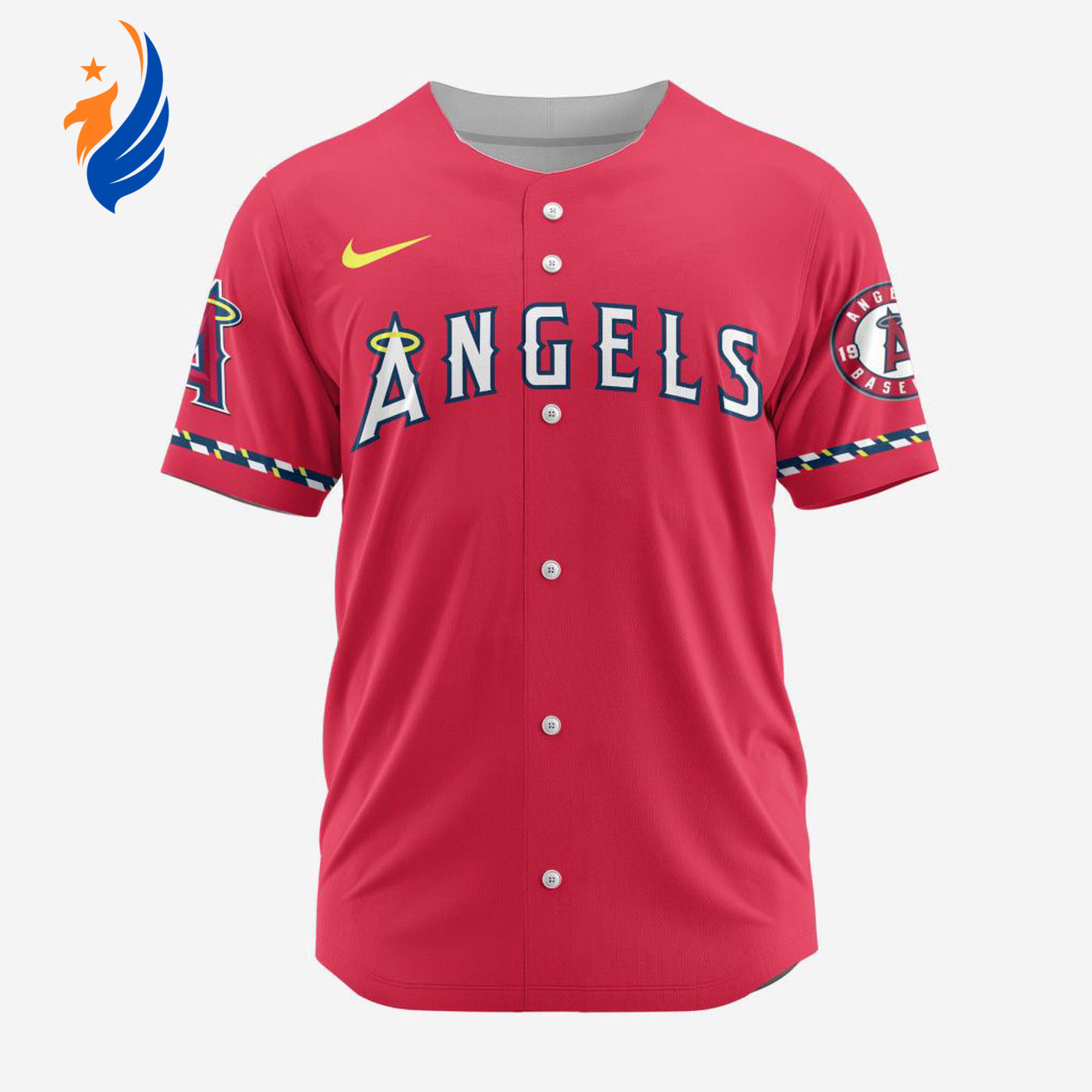 MLB Los Angeles Angels Personalized Alternate Design Concept Baseball Jersey 2402 - Bafud T-Shirts, Hoodie,... (Image 1)