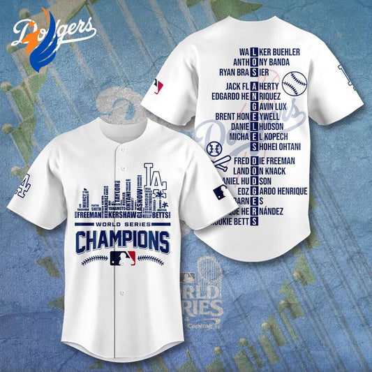 MLB Los Angeles Dodgers 2024 World Series Champions Design Baseball Jersey Gift for Men Women - Bafud T-Shirts,... (Image 1)