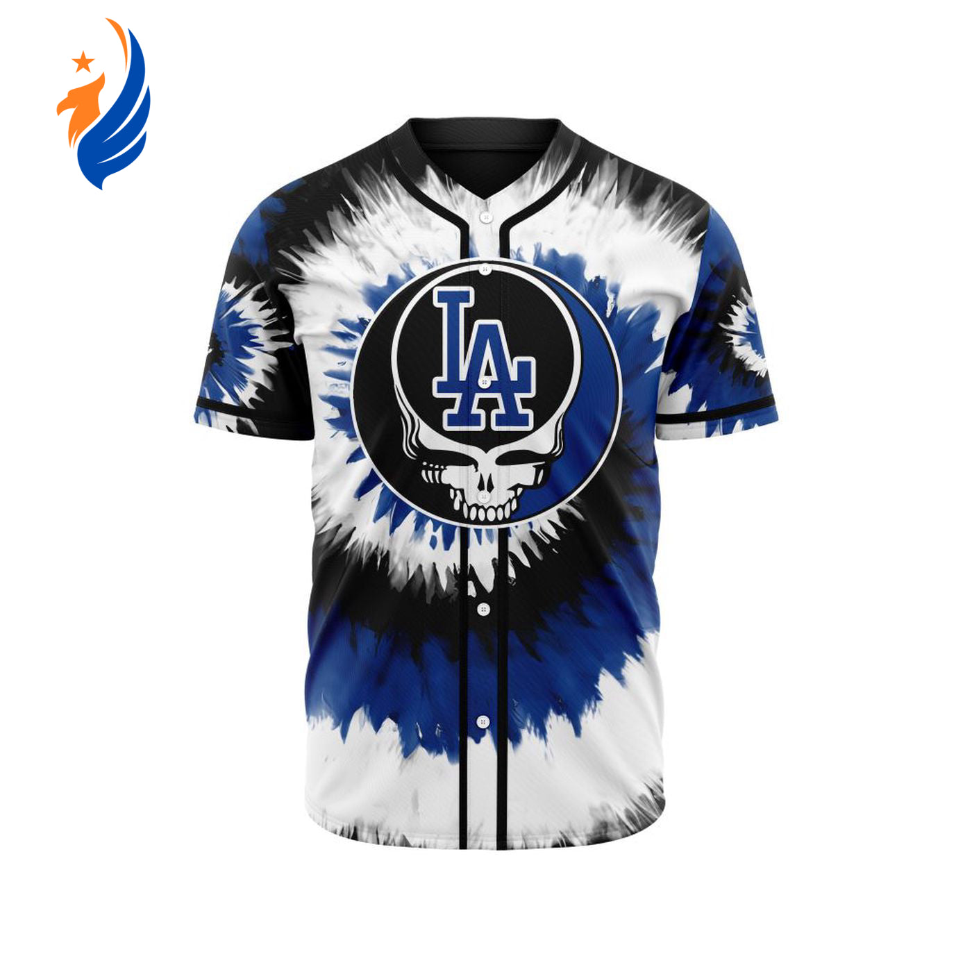 MLB Los Angeles Dodgers Special Grateful Dead Design Baseball Jersey Gift for Men Women - Bafud T-Shirts,... (Image 1)