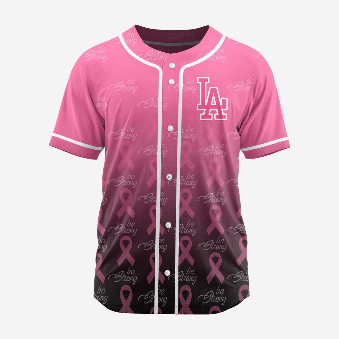 MLB Los Angeles Dodgers Special Pink Design Fight Breast Cancer Baseball Jersey Gift for Men Women - Bafud... (Image 2)