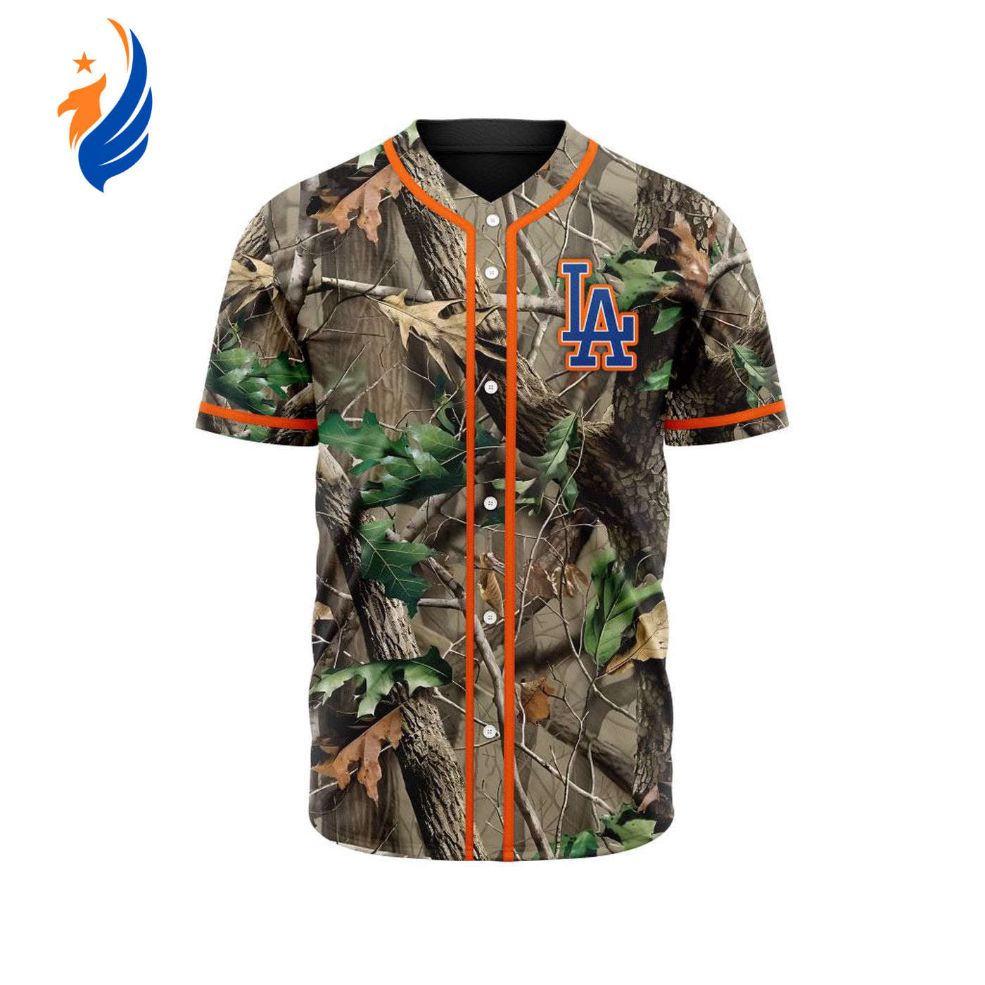 MLB Los Angeles Dodgers Special Realtree Camo Hunting Baseball Jersey Gift for Men Women - Bafud T-Shirts,... (Image 1)