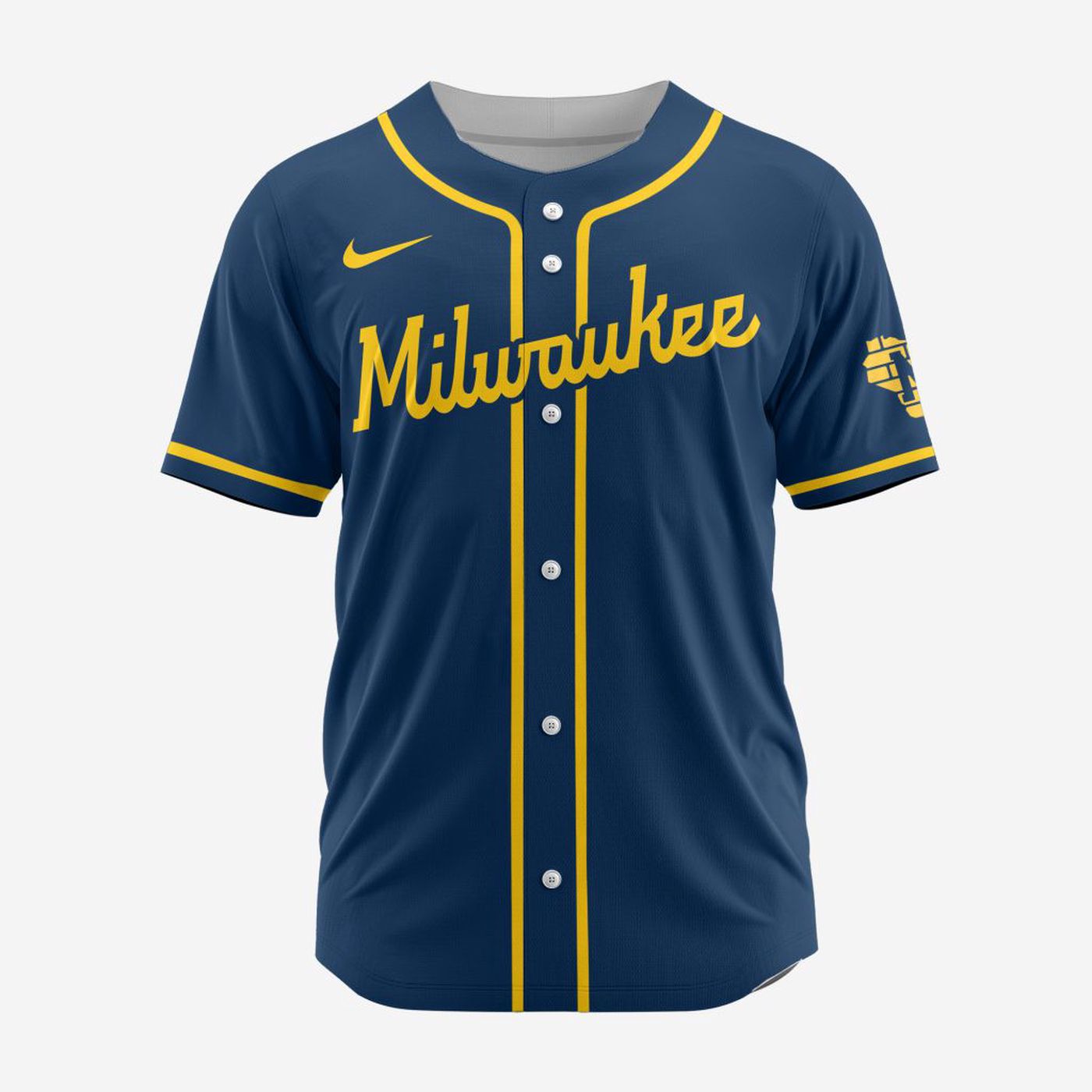 MLB Milwaukee Brewers Personalized Alternate 02 Baseball Jersey - Bafud T-Shirts, Hoodie, Sweatshirt (Image 2)