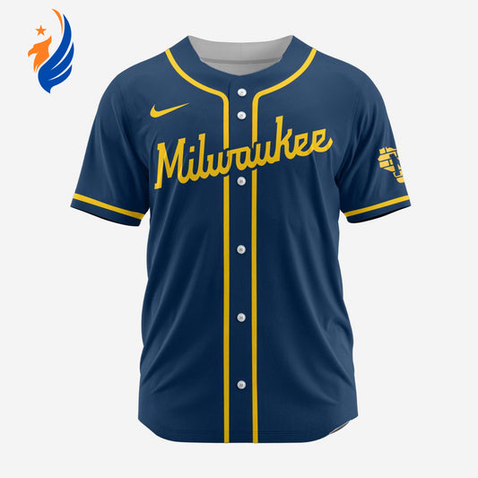 MLB Milwaukee Brewers Personalized Alternate 02 Baseball Jersey - Bafud T-Shirts, Hoodie, Sweatshirt (Image 1)