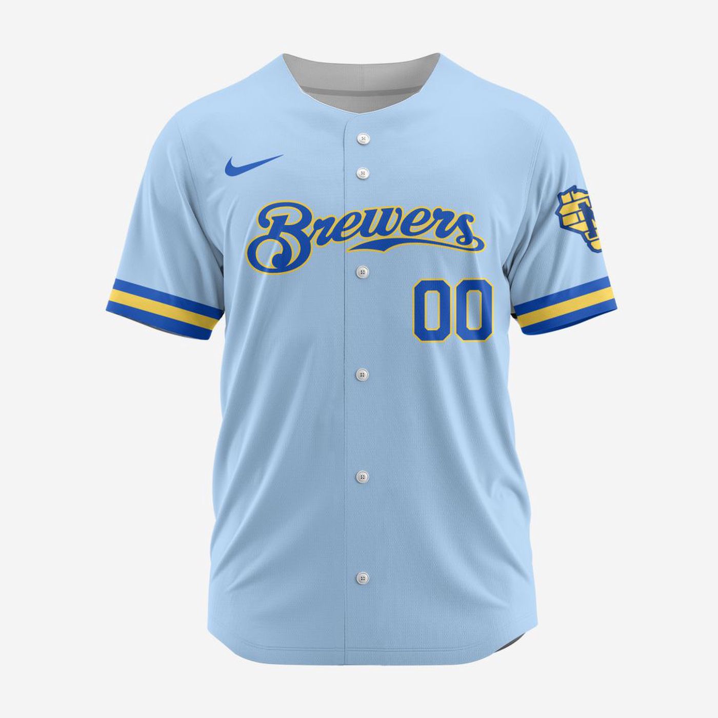 MLB Milwaukee Brewers Personalized Alternate Design Concept Baseball Jersey 2402 - Bafud T-Shirts, Hoodie,... (Image 3)