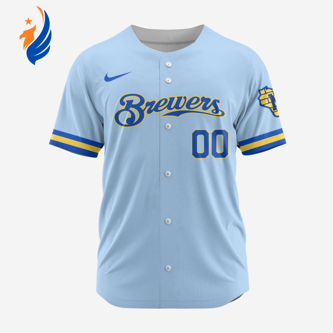 MLB Milwaukee Brewers Personalized Alternate Design Concept Baseball Jersey 2402 - Bafud T-Shirts, Hoodie,... (Image 1)