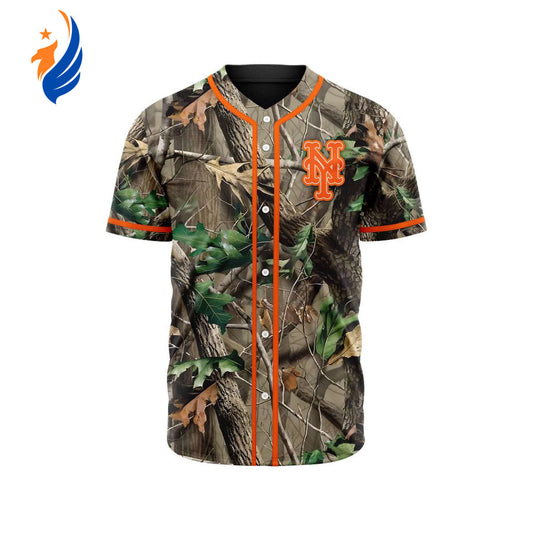 MLB New York Mets Special Realtree Camo Hunting Baseball Jersey Gift for Men Women - Bafud T-Shirts, Hoodie,... (Image 1)