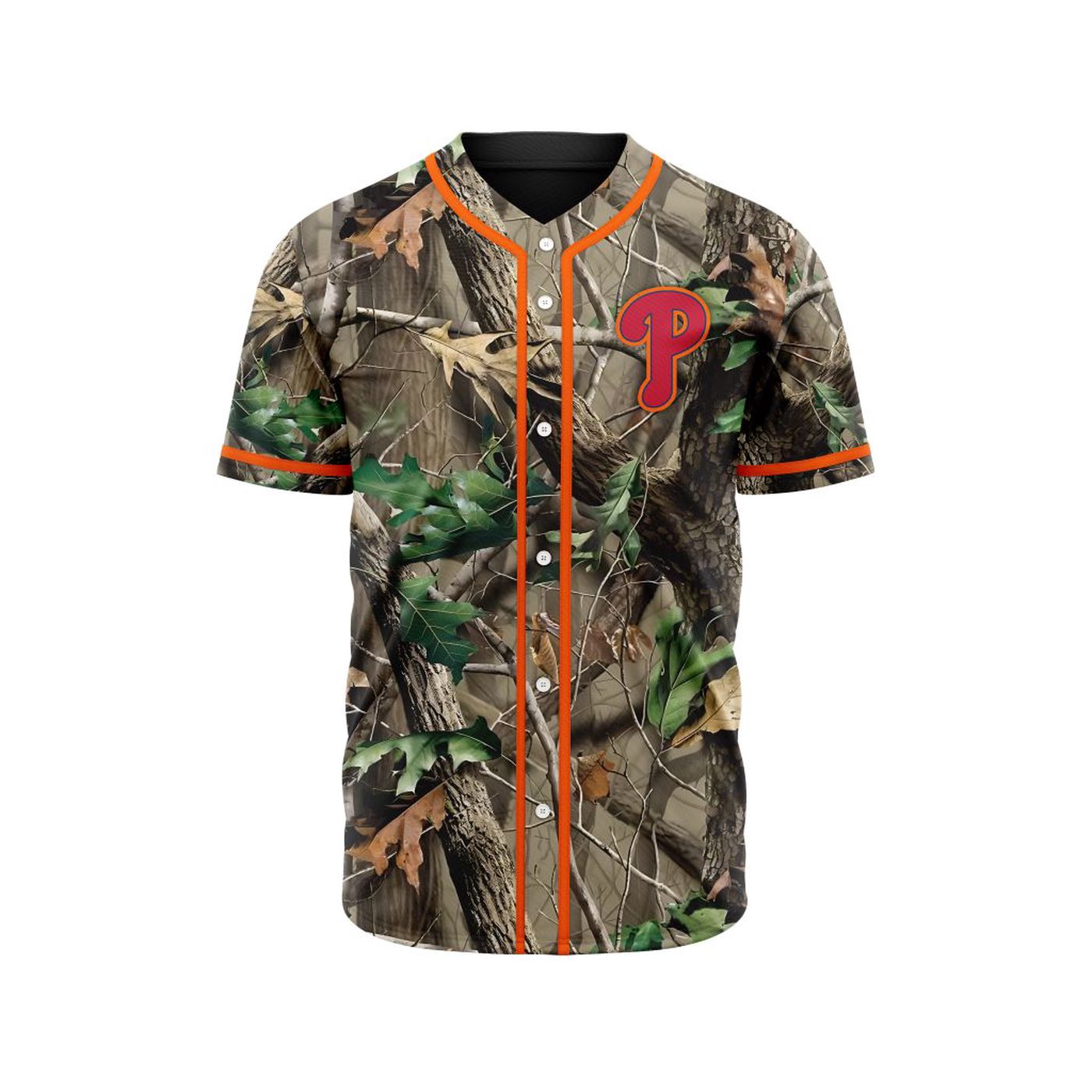 MLB Philadelphia Phillies Special Realtree Camo Hunting Baseball Jersey Gift for Men Women - Bafud T-Shirts,... (Image 2)