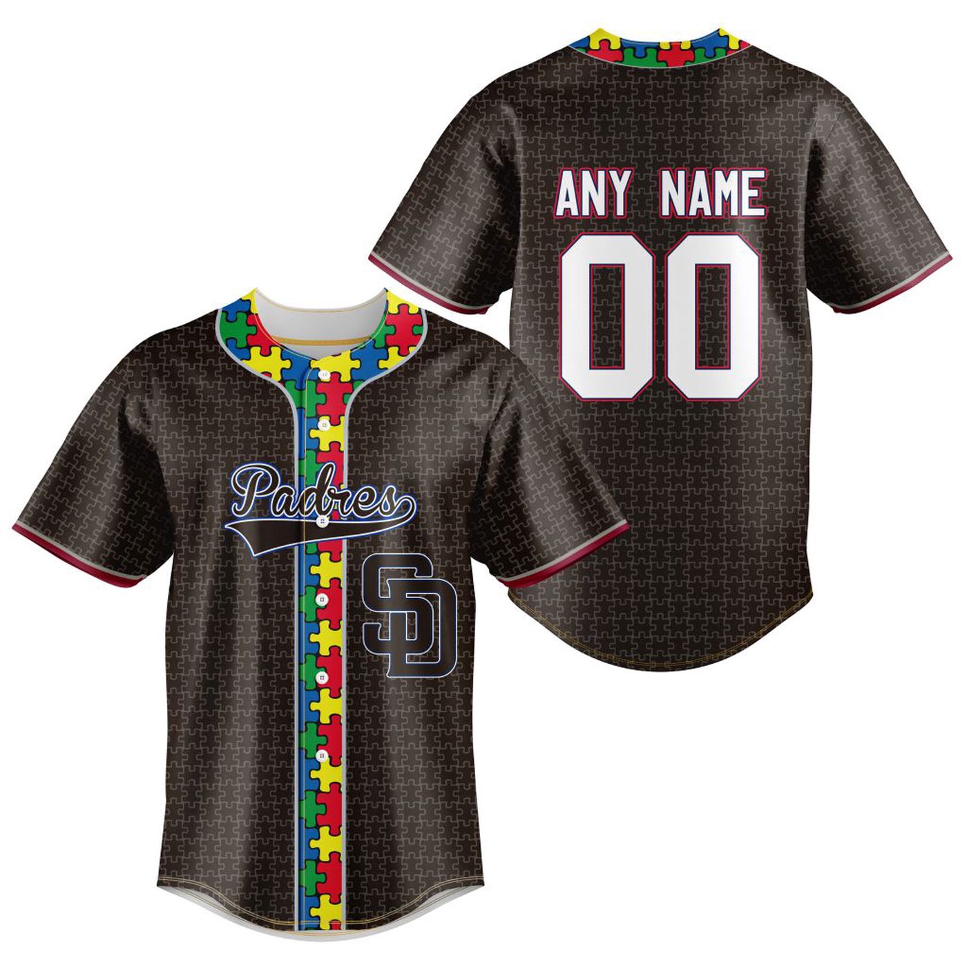 MLB San Diego Padres Specialized Baseball Jersey Fearless Aganst Autism Gift for Men Women - Bafud T-Shirts,... (Image 2)