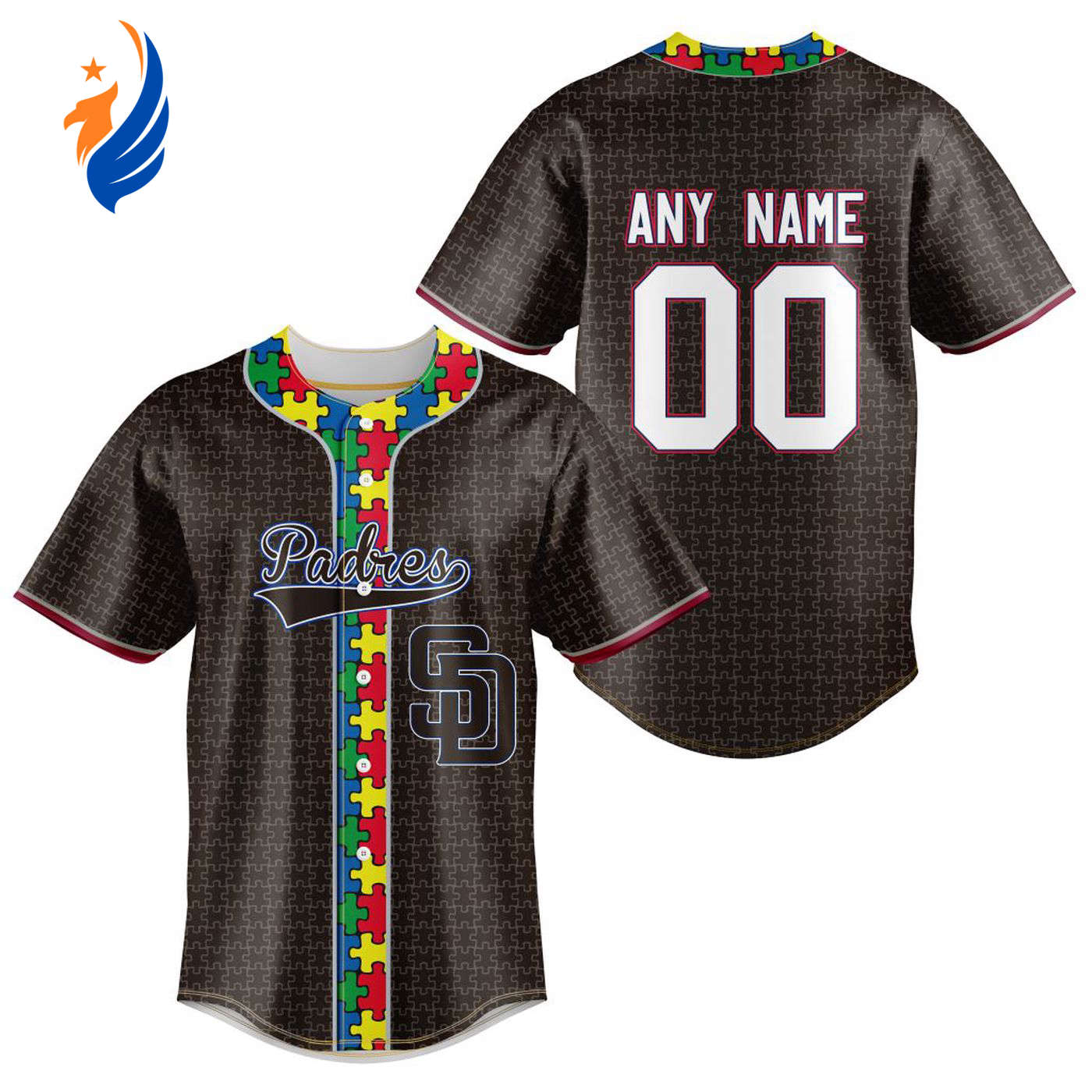 MLB San Diego Padres Specialized Baseball Jersey Fearless Aganst Autism Gift for Men Women - Bafud T-Shirts,... (Image 1)