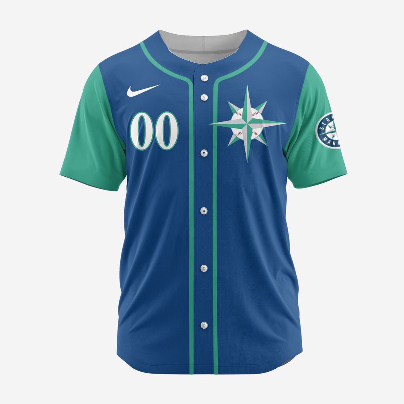 MLB Seattle Mariners Personalized Alternate Design Concept Baseball Jersey 2403 - Bafud T-Shirts, Hoodie,... (Image 2)