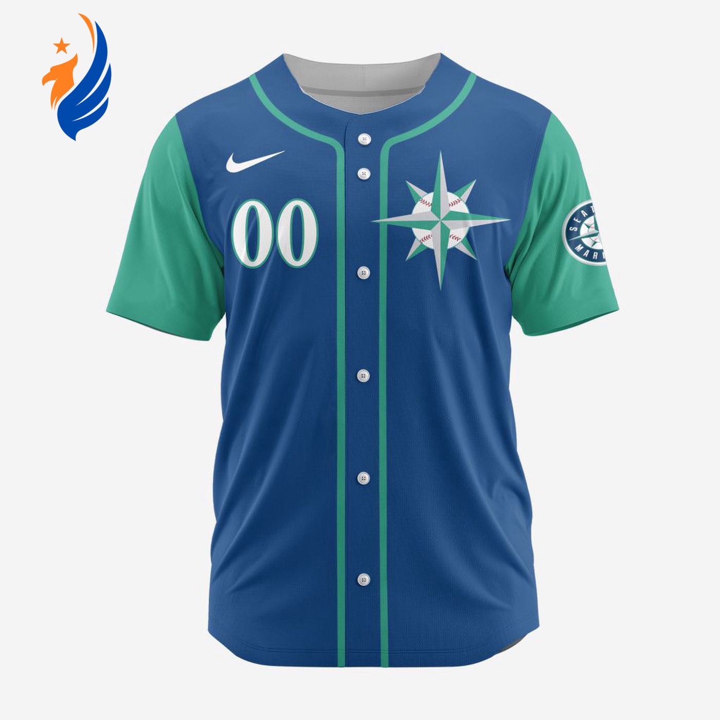 MLB Seattle Mariners Personalized Alternate Design Concept Baseball Jersey 2403 - Bafud T-Shirts, Hoodie,... (Image 1)