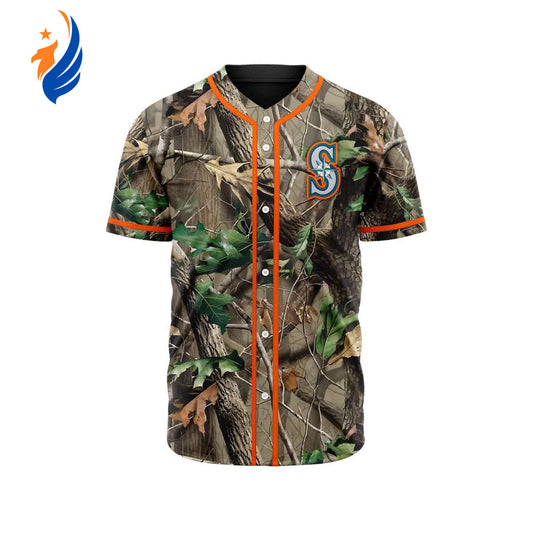 MLB Seattle Mariners Special Realtree Camo Hunting Baseball Jersey Gift for Men Women - Bafud T-Shirts, Hoodie,... (Image 1)