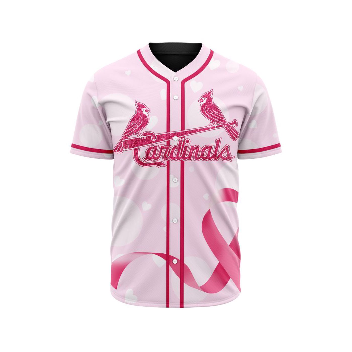 MLB St. Louis Cardinals Special Pink Design Fight Breast Cancer Baseball Jersey Gift for Men Women - Bafud... (Image 2)