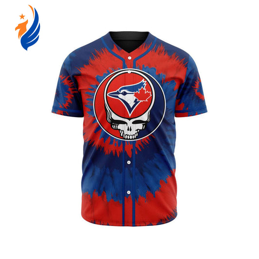 MLB Toronto Blue Jays Special Grateful Dead Design Baseball Jersey Gift for Men Women - Bafud T-Shirts, Hoodie,... (Image 1)