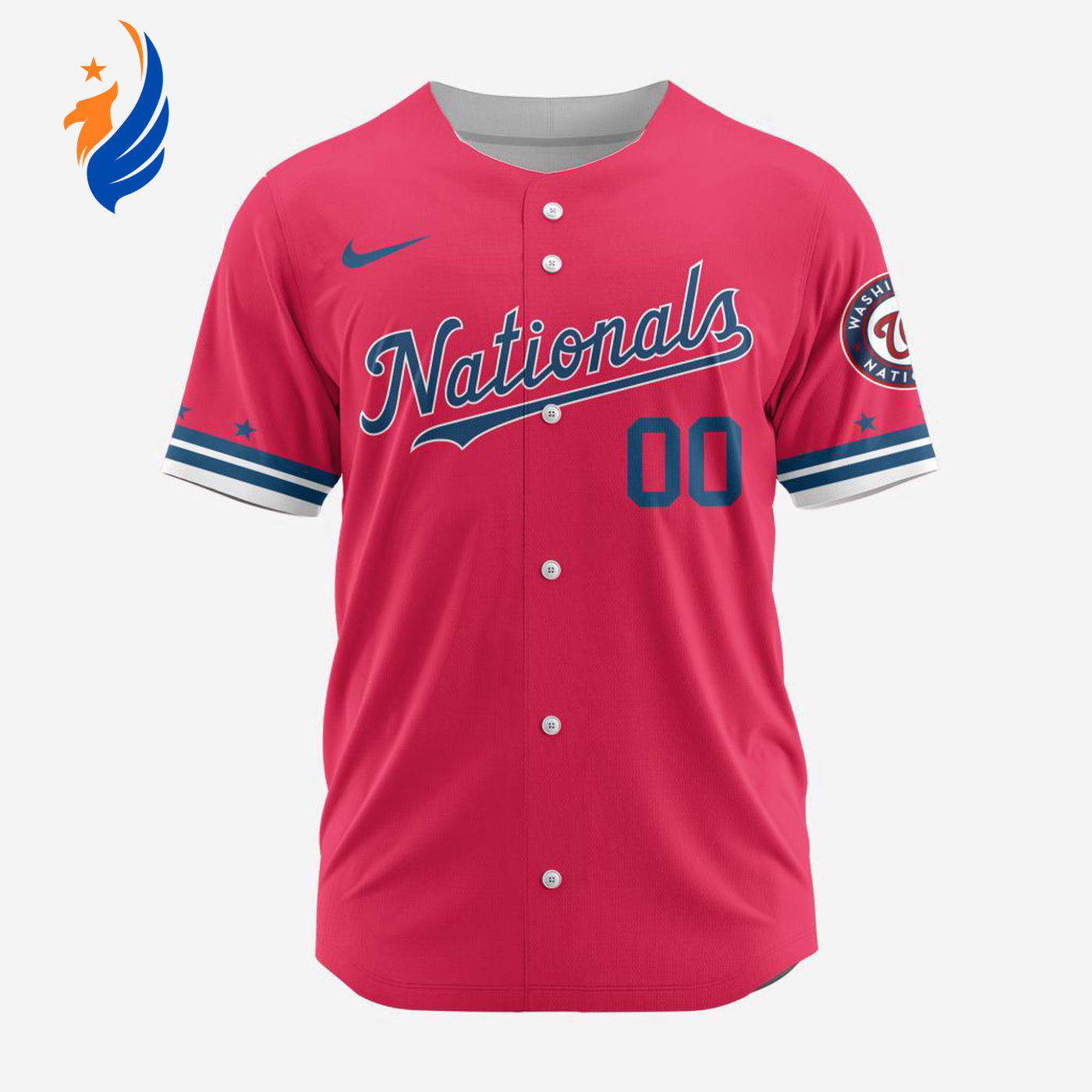 MLB Washington Nationals Personalized Alternate Design Concept Baseball Jersey 2401 - Bafud T-Shirts, Hoodie,... (Image 1)