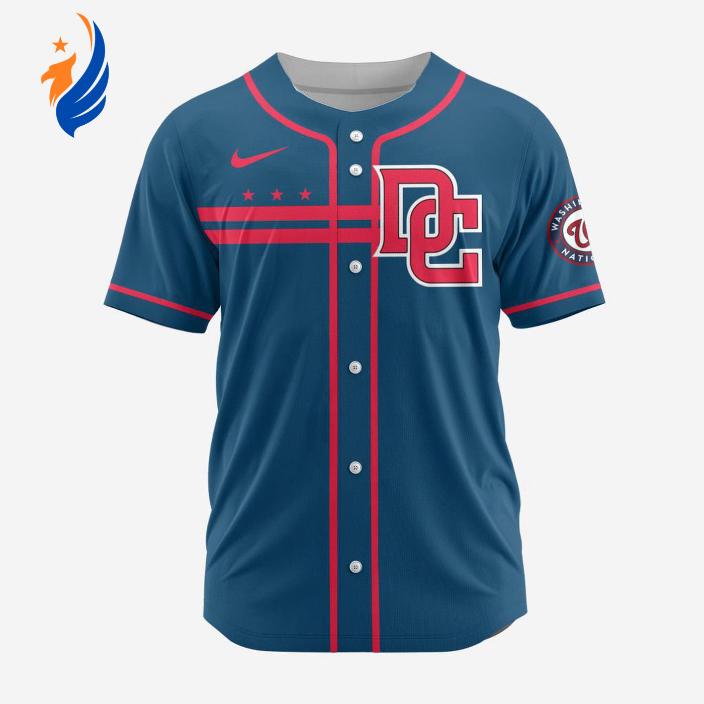 MLB Washington Nationals Personalized Alternate Design Concept Baseball Jersey 2404 - Bafud T-Shirts, Hoodie,... (Image 1)