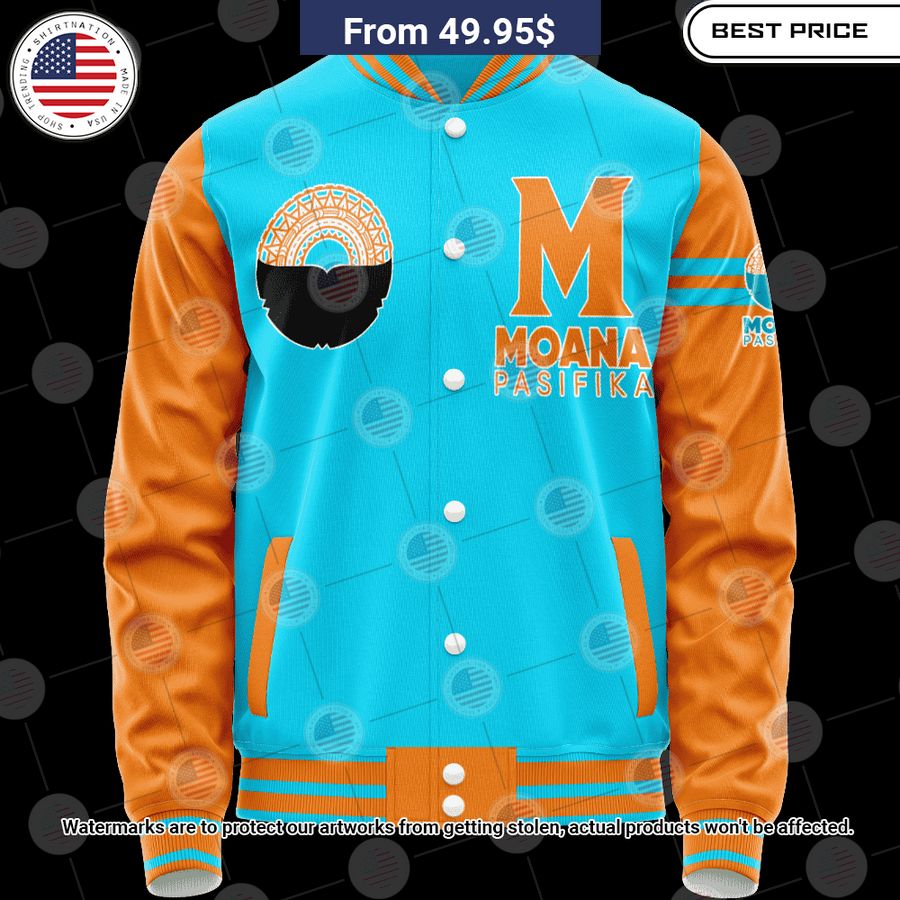 BEST Moana Pasifika Vintage Logo Custom Baseball Jacket