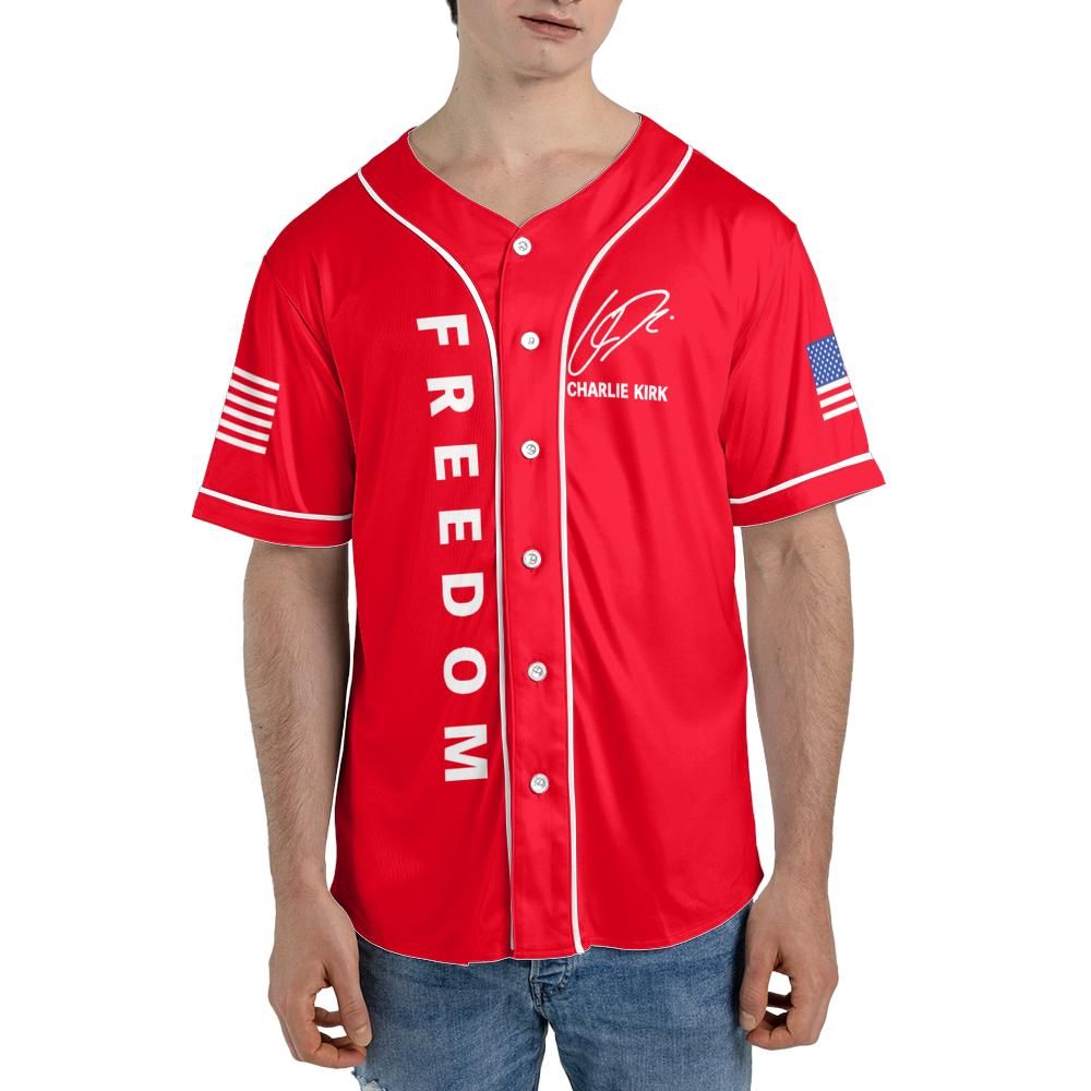 Freedom Thank You Charlie A True Patriot 31 Baseball Jersey T-Shirts, Hoodie, Sweatshirt | WearSparks.com (Image 1)