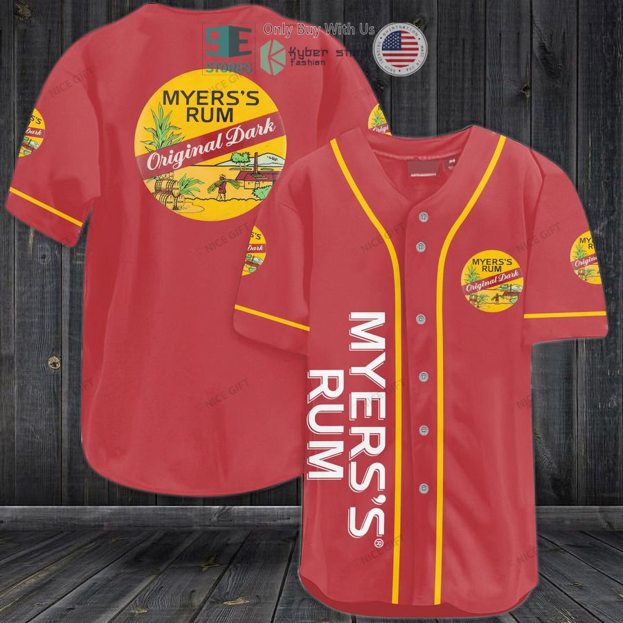 BEST Myers's Rum red Baseball Jersey