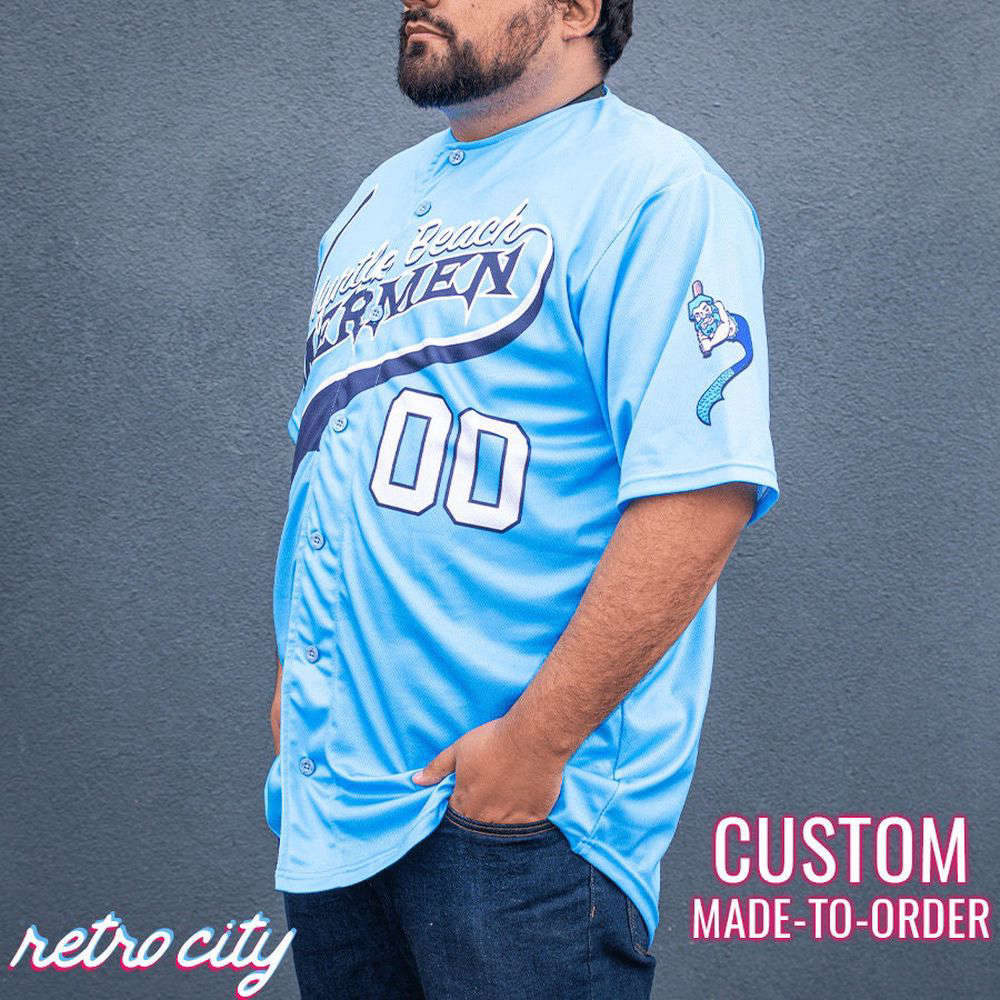 Myrtle Beach Mermen Kenny Powers Full-Button Baseball Jersey Custom - lylyprint.com T-Shirts, Hoodie, Sweatshirt (Image 3)