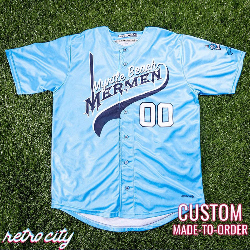Myrtle Beach Mermen Kenny Powers Full-Button Baseball Jersey Custom - lylyprint.com T-Shirts, Hoodie, Sweatshirt (Image 4)