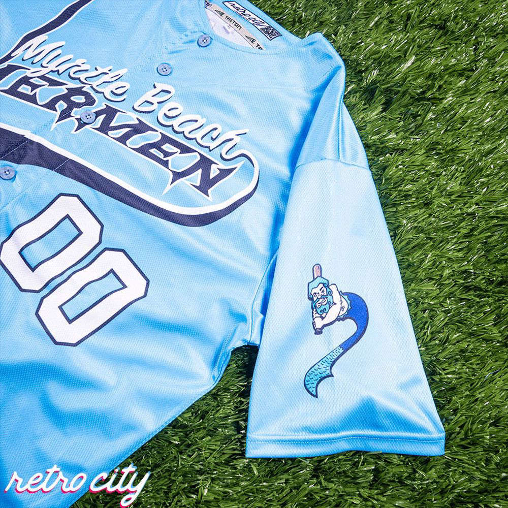 Myrtle Beach Mermen Kenny Powers Full-Button Baseball Jersey Custom - lylyprint.com T-Shirts, Hoodie, Sweatshirt (Image 6)