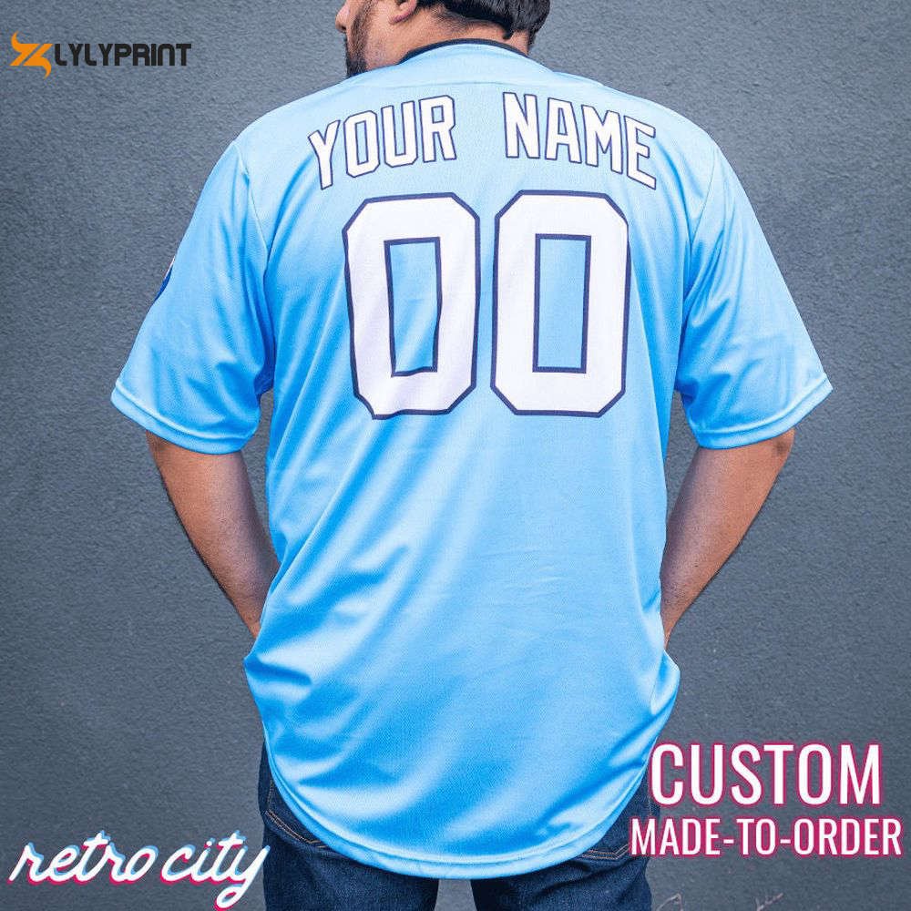 Myrtle Beach Mermen Kenny Powers Full-Button Baseball Jersey Custom - lylyprint.com T-Shirts, Hoodie, Sweatshirt (Image 1)