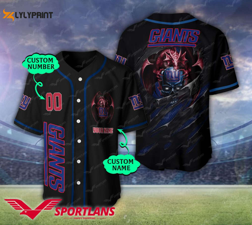 New York Giants Personalized Baseball Jersey BJ0186 - lylyprint.com T-Shirts, Hoodie, Sweatshirt | WearSparks.com (Image 1)