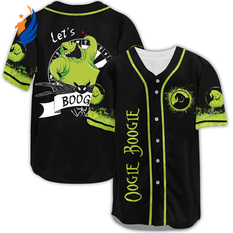 Get Spooky with Nightmare Before Christmas Oogie Boogie Baseball Jersey - Limited Edition Halloween Apparel - Bafud...