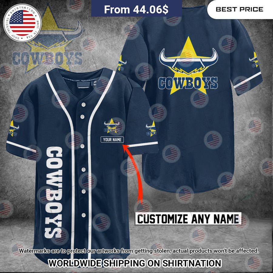 Nq Cowboys Custom Name Baseball Jersey