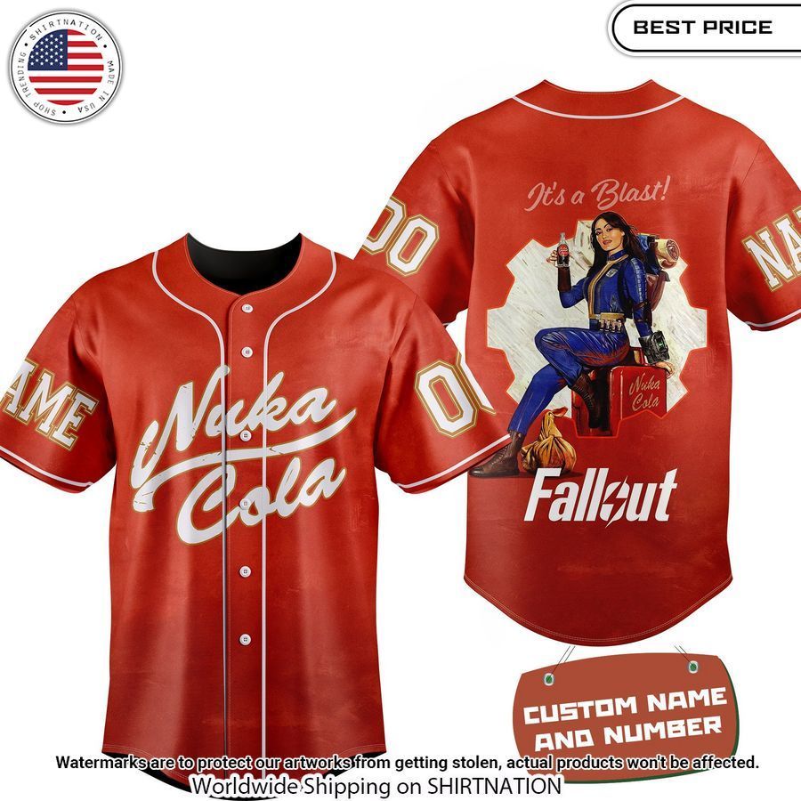 Nuka-Cola It's A Blast Fallout Custom Baseball Jersey