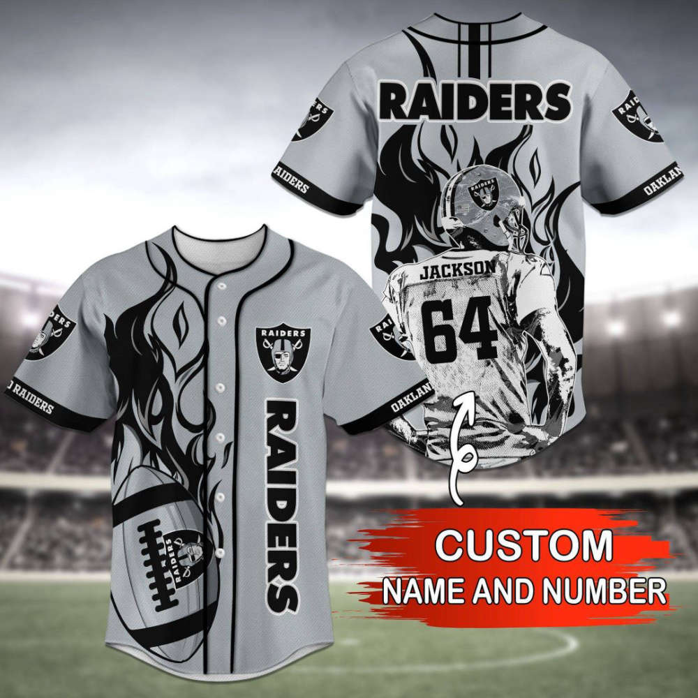 Oakland Raiders Baseball Jersey Personalized 2023 - lylyprint.com T-Shirts, Hoodie, Sweatshirt | WearSparks.com (Image 2)