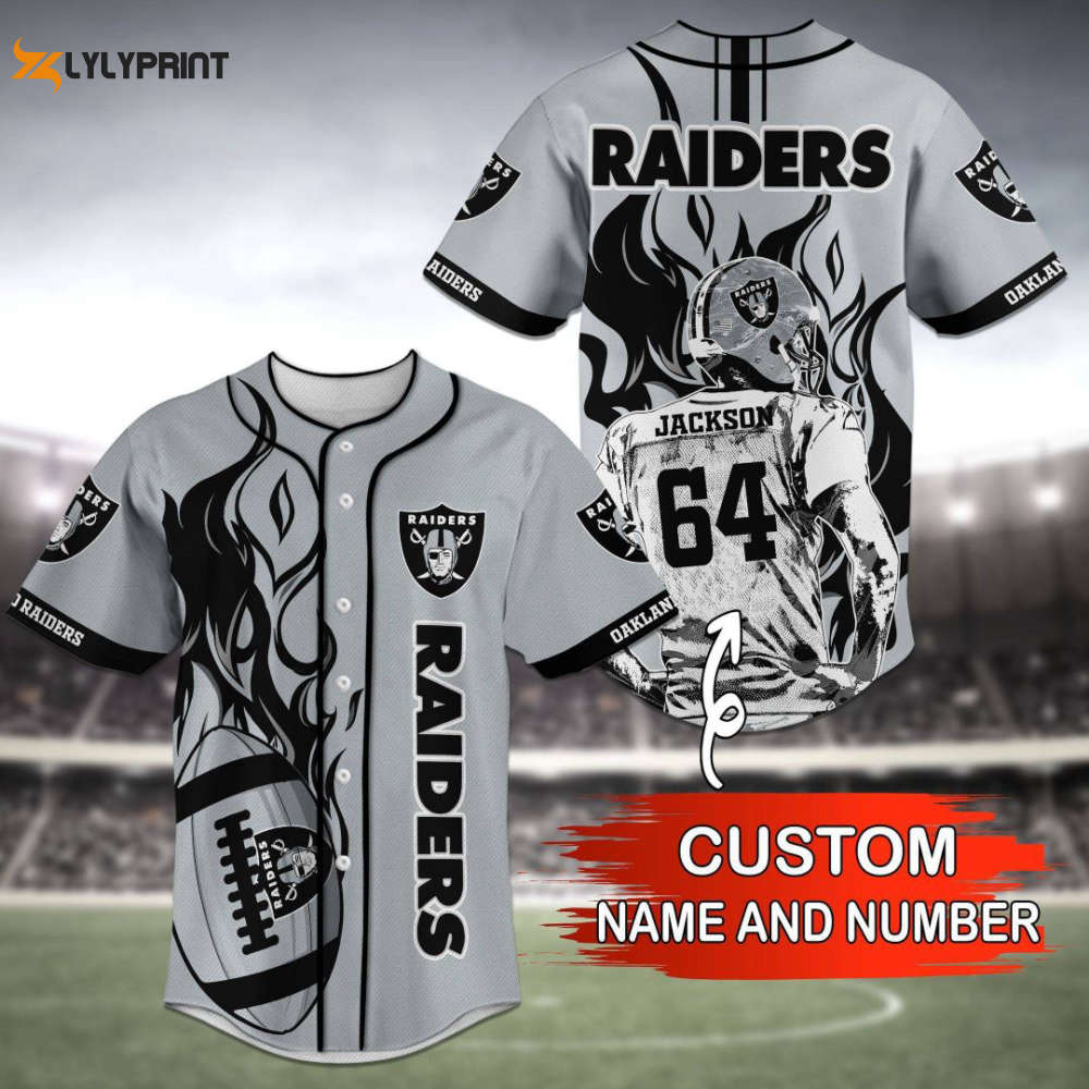 Oakland Raiders Baseball Jersey Personalized 2023 - lylyprint.com T-Shirts, Hoodie, Sweatshirt | WearSparks.com (Image 1)