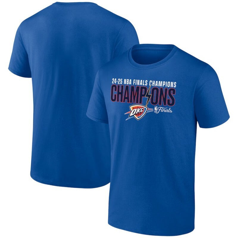 oklahoma city thunder blue 2025 finals champions fast break hometown t-shirt
