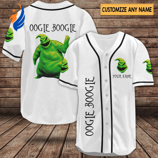 Oogie Boogie Baseball Jersey & Shirt: Horror Movie Shirts Nightmare Before Christmas Unique Oogie Boogie Gifts (Image 1)