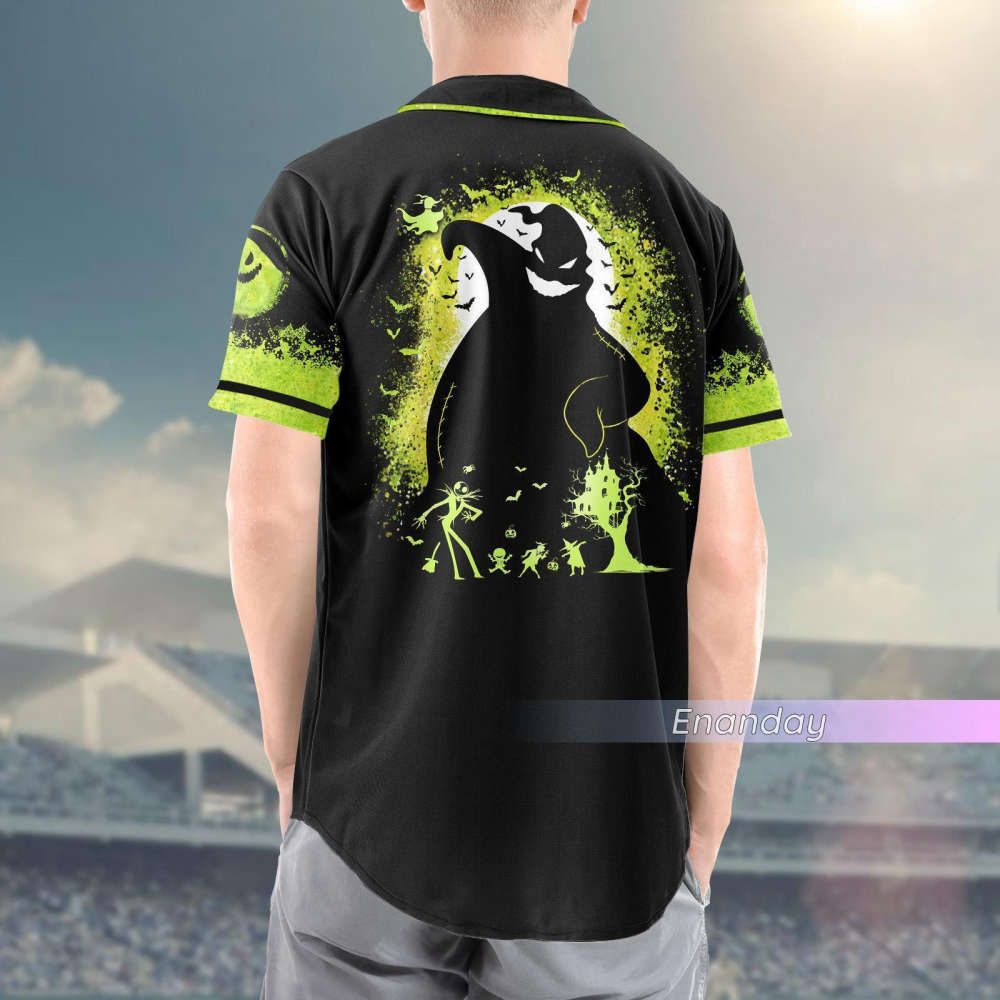 Nightmare Before Baseball: Oogie Boogie Jersey for Men - Spooky Halloween Horror Movie Shirt (Image 3)