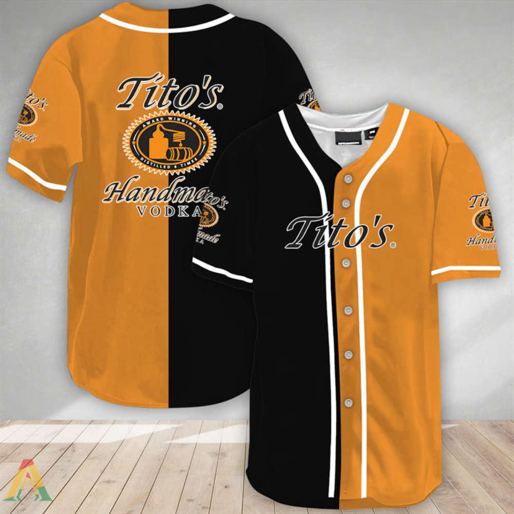 Orange Split Tito Is Vodka Baseball Jersey