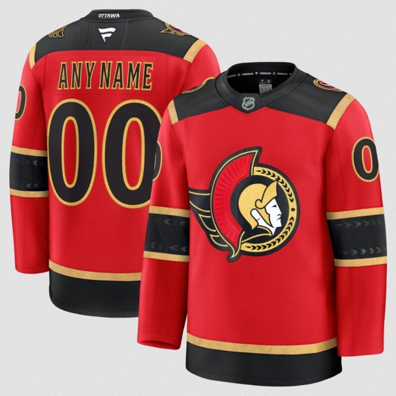 ottawa senators custom red alternatestitched hockey