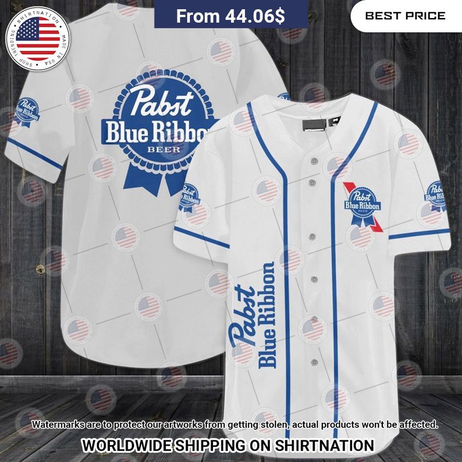 Pabst Blue Ribbon Baseball Shirt
