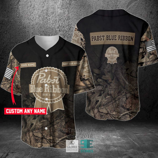 Pabst Blue Ribbon Your Name Hunting Baseball Jersey