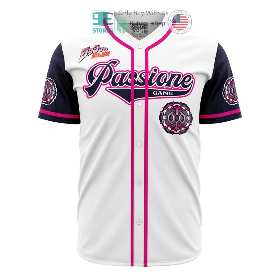 BEST Passione Gang Golden Wind Jojo's Bizarre Adventure Baseball Jersey