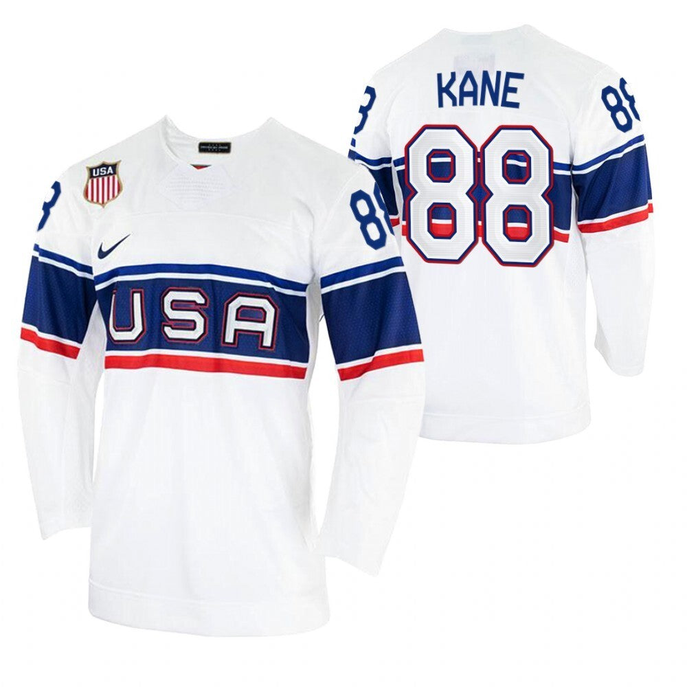 patrick-kane-usa-hockey-2022-beijing-winter-olympic-white-home-jersey Style 1