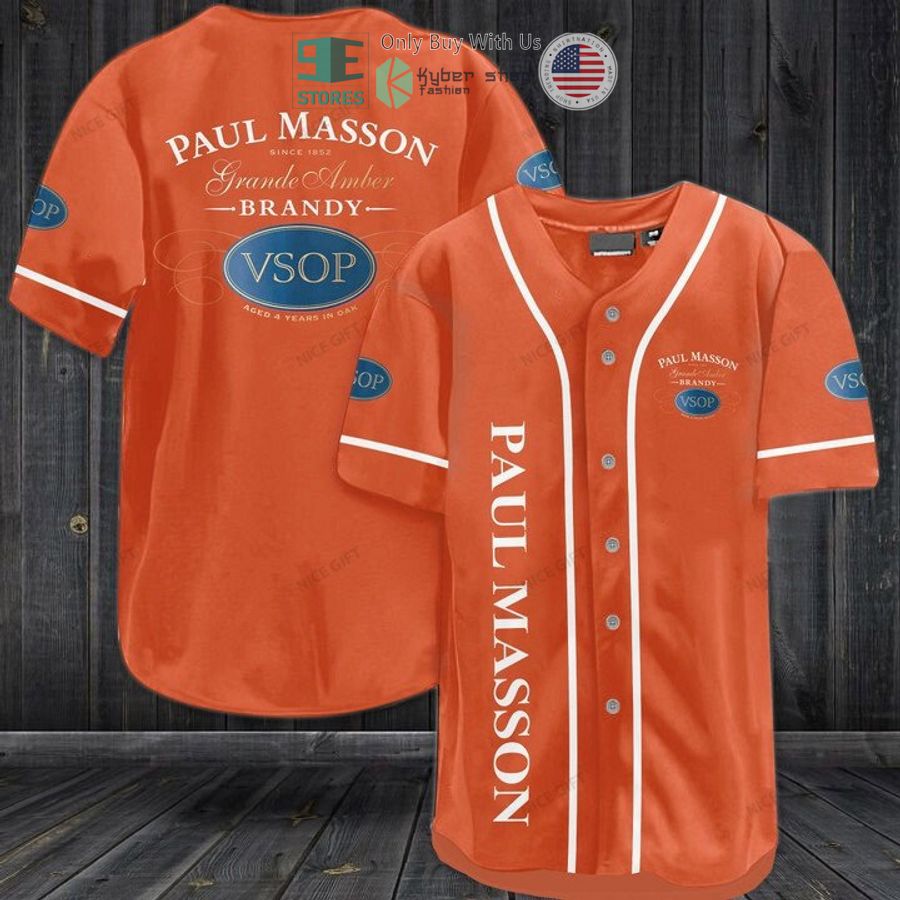 BEST Paul Masson logo orange Baseball Jersey