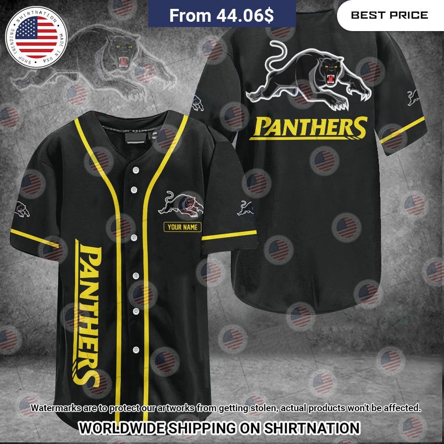 Penrith Panthers Custom Name Baseball Jersey