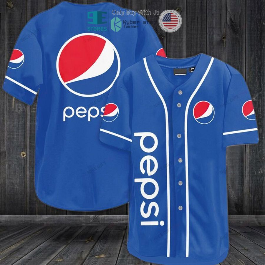 BEST Pepsi logo blue Baseball Jersey
