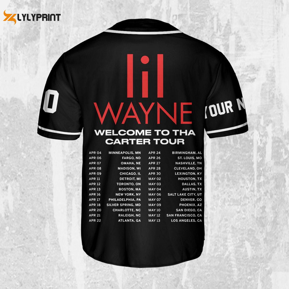Personalize Lil Wayne Welcome To Tha Carter Black Color Jersey, Custom Baseball Jersey - lylyprint.com... (Image 2)